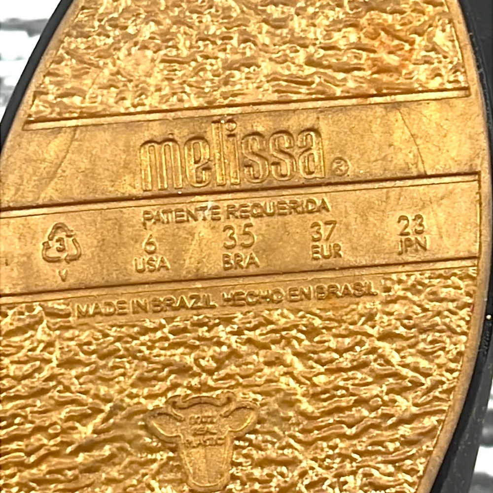 MELISSA - Black with gold/copper/silver Splatter Sneakers - Size 6 - Picture 8 of 9